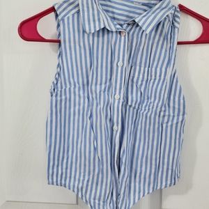 Blue and white shirt